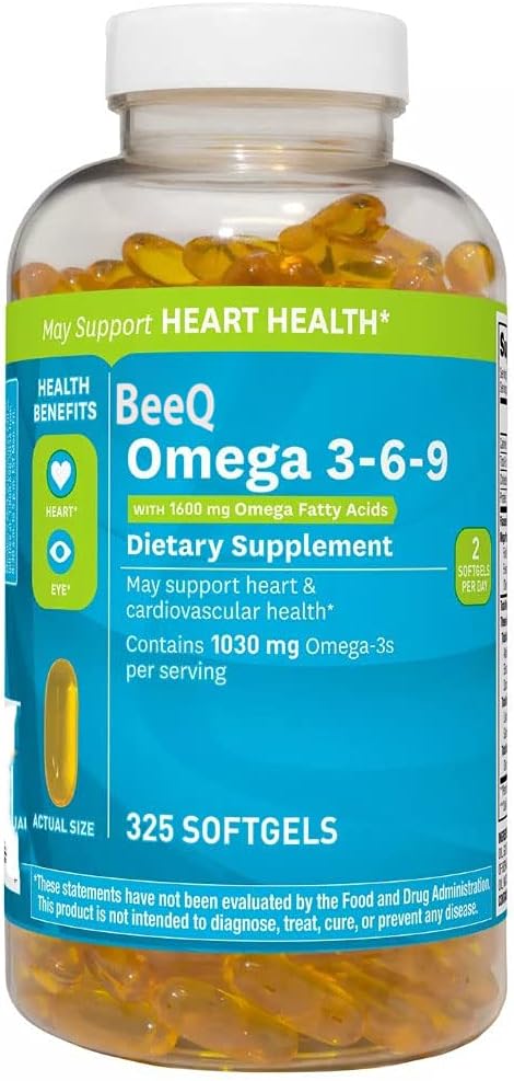 Omega 3-6-9 Dietary Supplement (325 ct.) May Support Heart &amp Cardiovascular Health* May Promote Eye Health