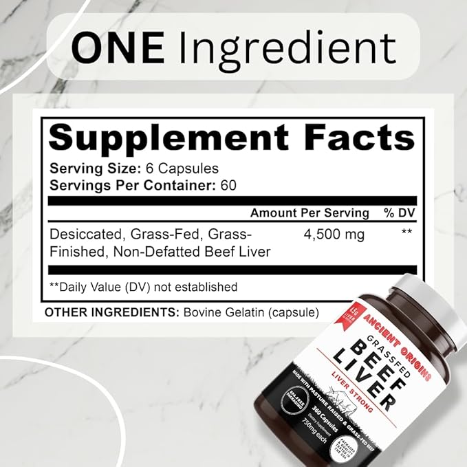 Ancient Origins Warrior Women Female Optimized Beef Organs and Two Months of Grass Fed Beef Liver