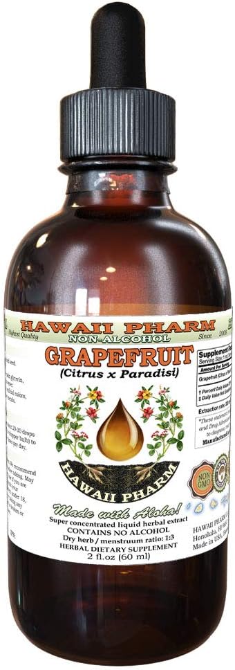 Grapefruit Chakutra (Citrus x Paradisi) Tincture Dried Seed Alcohol-Free Liquid Extract Grapefruit Glycerite Herbal Supplement 2 oz