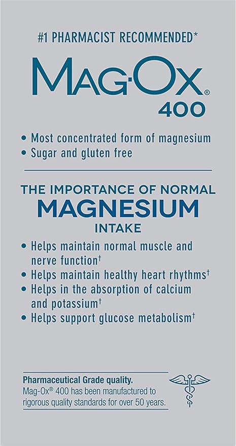Mag-Ox 400 Magnesium Supplement - 120 Tablets Pack of 4