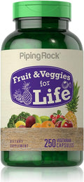 Piping Rock Fruits and Veggies Supplement | 250 Capsules | Superfood Fruit and Vegetables Vitamins | Vegetarian Non-GMO Gluten Free