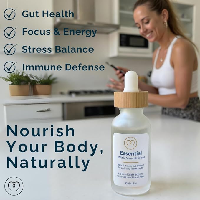 MAYU Trace Mineral Drops - 3 Bottles - 80+ Full-Spectrum Ionic Minerals for Water - Great-Tasting Mineral Supplement for Hydration - Magnesium Potassium &amp Zinc - No Additives - 90 Servings