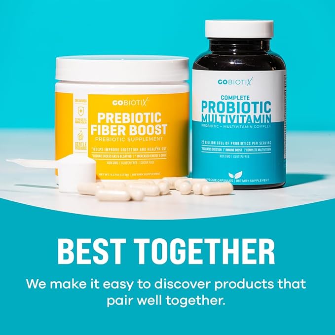 GOBIOTIX Multivitamin with Probiotics and Digestive Enzymes - 25 Billion CFU - Digestive Health Probiotics for Women and Men - Gluten Free Pills - 90 Capsules