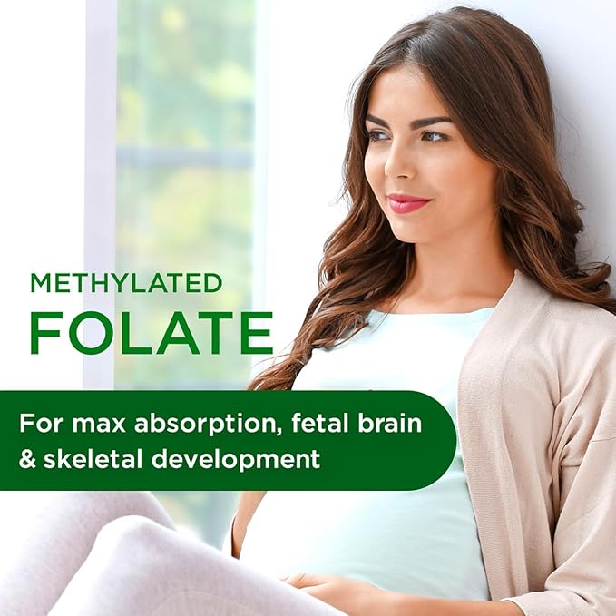 Emerald Labs Prenatal 1-Daily Multi - Prenatal Multivitamin with Methylated Folate Iron Whole-Food Blend &amp More - Soy-Free Gluten-Free - 30 Vegetable Capsules