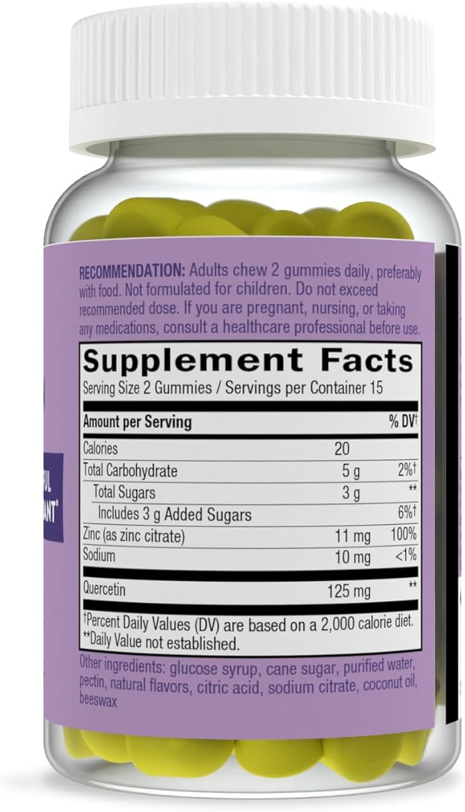 Natures Way Quercetin with Zinc Gummies 30 CT