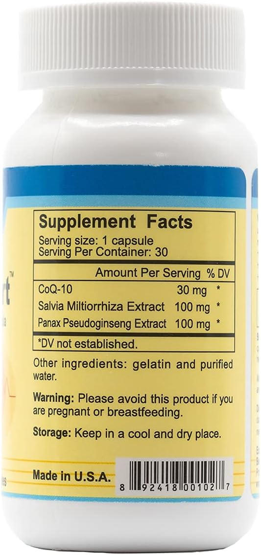 VigorHeart-The Natural Heart Supplements Pills with Coq 10 Salvia Miltiorrhiza and Panax Pseudoginseng (30 Capsules)