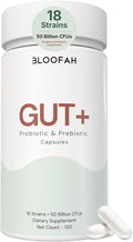 Gut+ Probiotic &amp Prebiotic Capsules for Women – 50 Billion CFU 18 Strain Formula with Cranberry Extract – Daily Gut Digestive &amp Balance Support – Clean Label Supplement – 120 Capsules