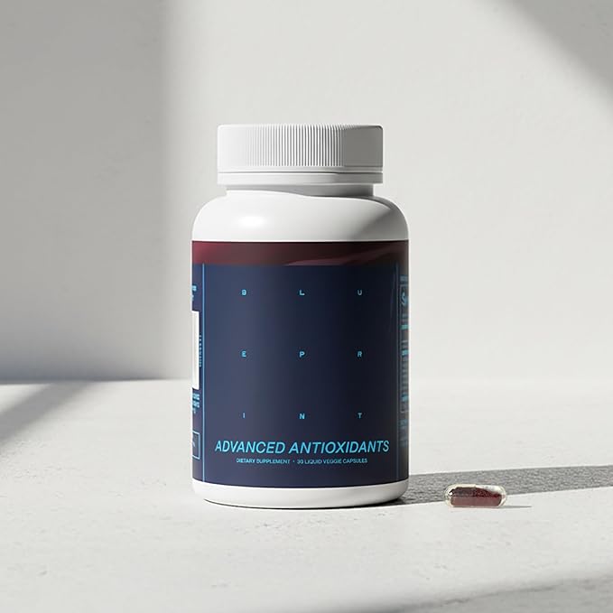 Blueprint Bryan Johnson Advanced Antioxidant Supplement – Lutein Zeaxanthin Lycopene Vitamin K1 K2 – Vegan Capsules for Vision Bone &amp Heart Support – Updated Formula of Essential Softgels