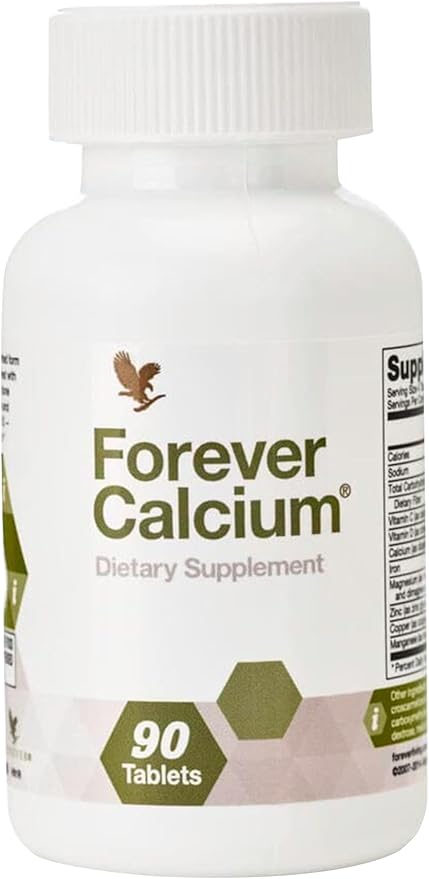 Forever Living - Forever Calcium® - Optimal Bone Health Support - Gluten-Free - Di-Calcium Malate Blend Vitamin D Magnesium and Zinc - 90 Tablets