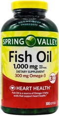 Spring Valley Fish Oil Softgels 1000 mg 300 Count Sticker Sticker