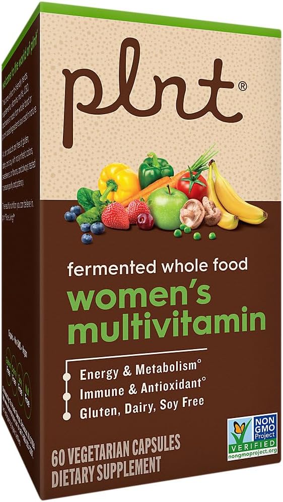 plnt Fermented Whole Food WomenaTMs Multivitamin (60 Vegan Capsules)