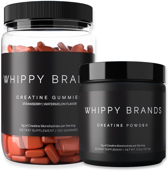 Creatine Gummies and Powder Bundle | 5g Creatine Monohydrate per Serving | Muscle Strength &amp Recovery | 60 Servings