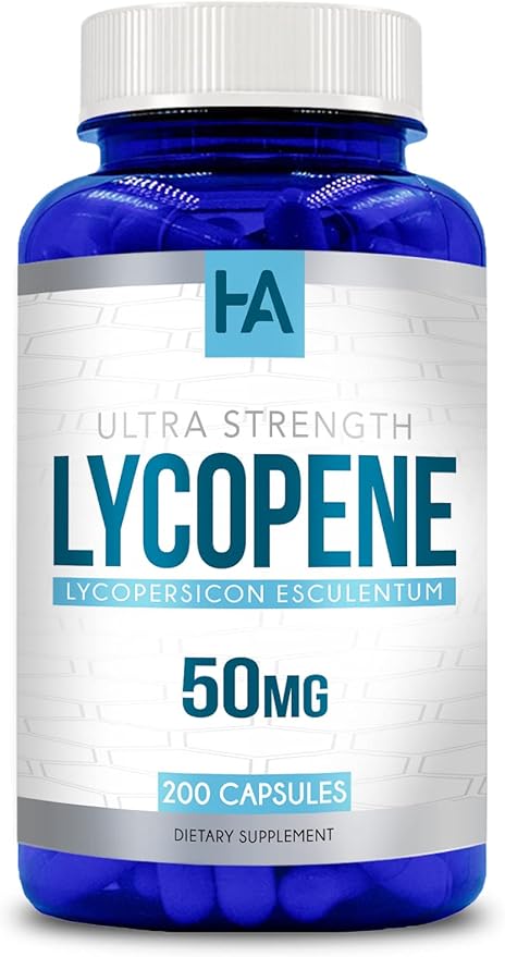 Naturally Derived Lycopene Supplement | Tomato Based Lycopene 50mg Antioxidant and Carotenoid Supplement for Heart and Prostate Support | Vegan Non-GMO &amp Made in US cGMP Labs (200 Veggie Capsules)