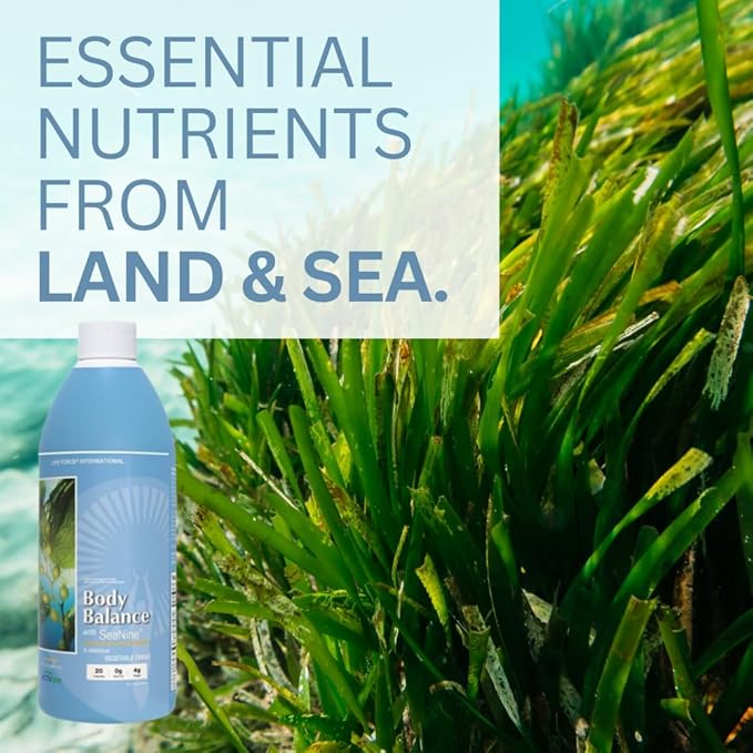 Youngevity Body Balance Land &amp Sea Plant Based Nutrition - Sea Vegetables Kelp Nori Honey Aloe Vera and More - 75+ Nutrients w/Vitamins Minerals Amino Acids - (32 Fl Oz) (2)