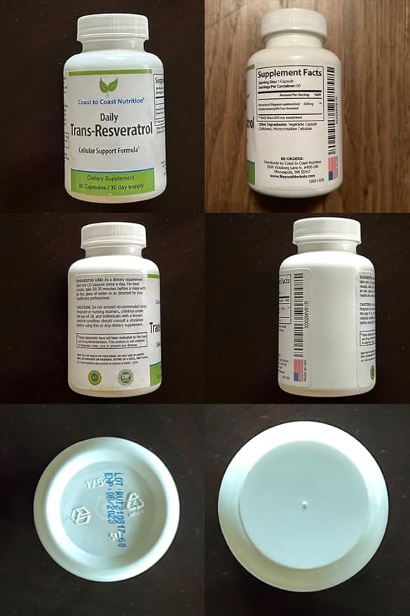 Trans-Resveratrol Supplement - Organic Capsules – Vegan Supplements for Women and Men Natural Antioxidant Polyphenols Supplement Anti Aging - 60 Capsules 600mg 30 Day Supply