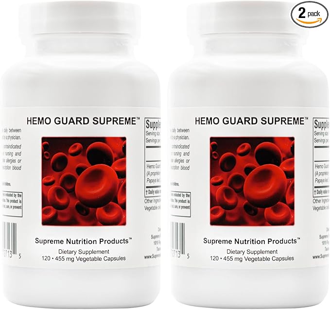 Supreme Nutrition Hemo Guard Supreme 120 Pure Herbal Combination Vegetarian Capsules (Pack of 2)