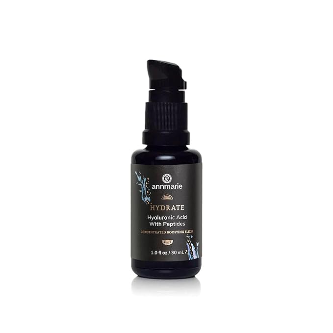Annmarie Hydrate Concentrated Boosting Elixir - Hyaluronic Acid with Vegan Collagen Peptides 30ml | Deeply Hydrates Plumps and Strengthens Skin | MADE SAFE Approved for All Skin Types