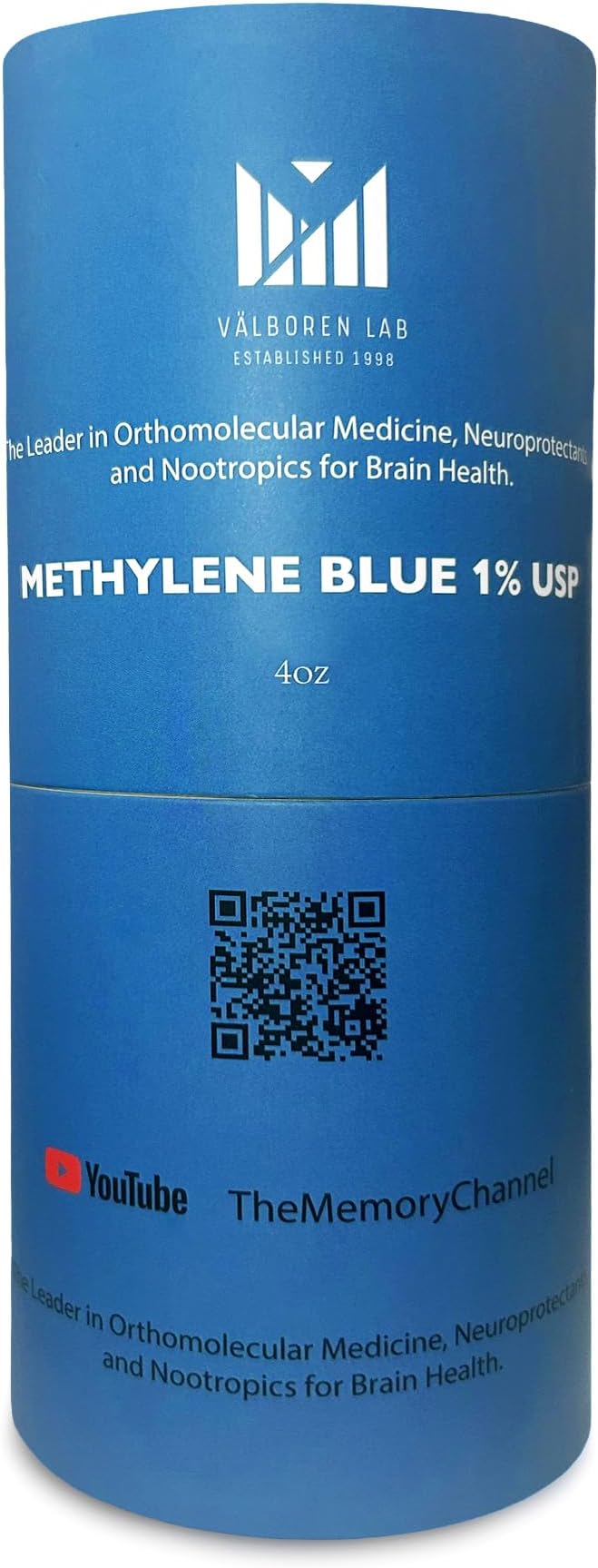 Methylene Blue Pharmaceutical Grade Bundle - 2 oz &amp 4 oz Bottles - USP Grade - Made in USA - Third-Party Tested Formaldehyde &amp Alcohol-Free - Brain Health Supplement - Methylene 1% Drops for