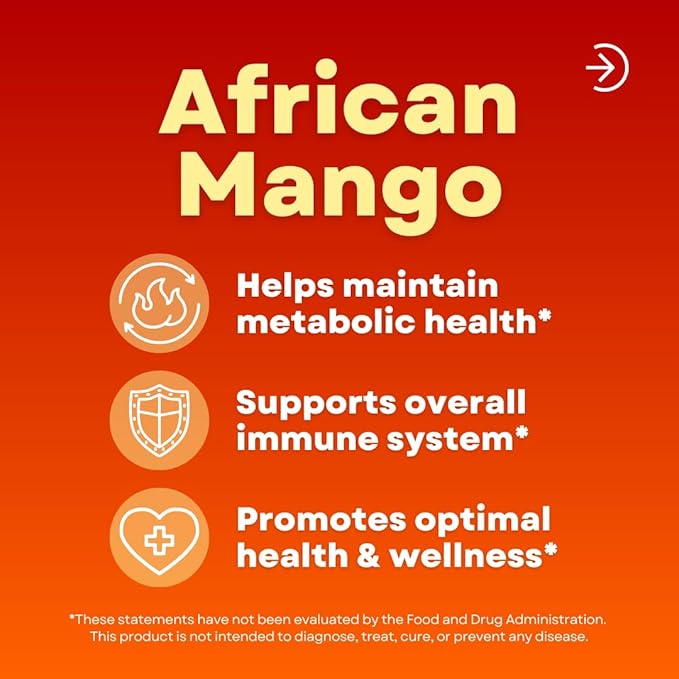 African Mango Capsules for Immune System Metabolism and Nutritional Wellness Support - Pure 10:1 Irvingia Gabonensis Extract - 180 Veggie Capsules Non-GMO Gluten-Free Vegan-Friendly