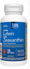 Members Mark Lutein with Zeaxanthin 25 mg &amp 5 mg (150 Count.) – Supports Eye &amp Vision Health Blue Light Protection USP Verified