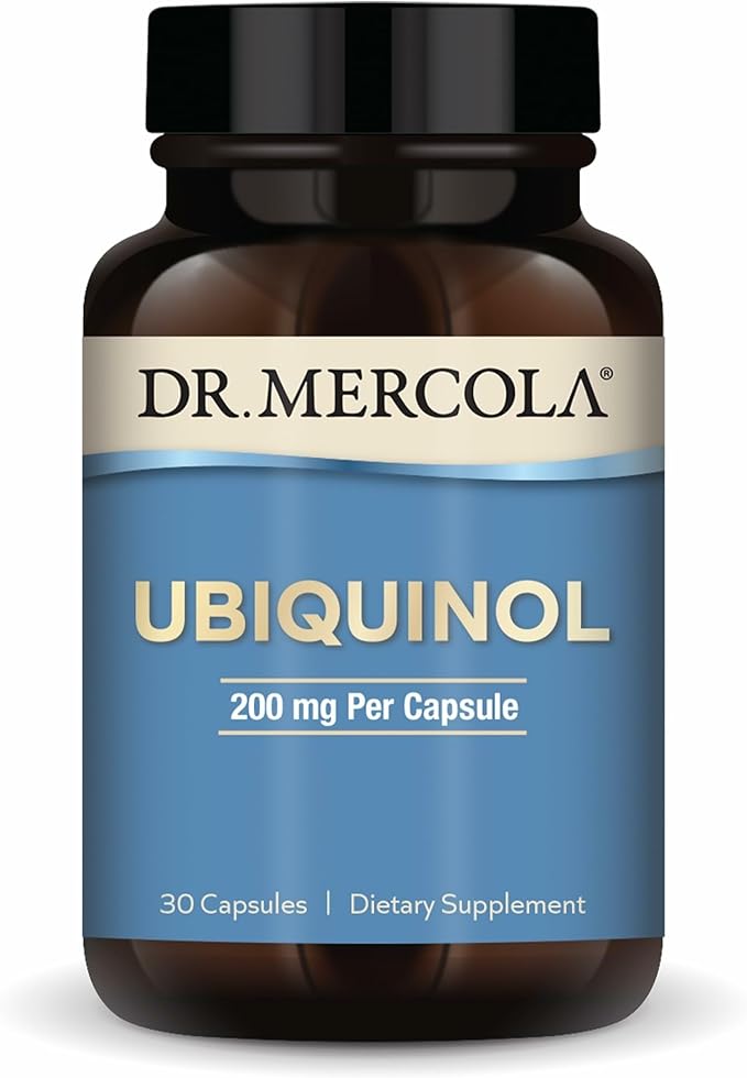 Dr. Mercola Ubiquinol - Supports Energy Production - Antioxidant Supplement - Non-GMO Gluten-Free &amp Soy-Free - 30 Capsules (30 Servings) - 200 mg