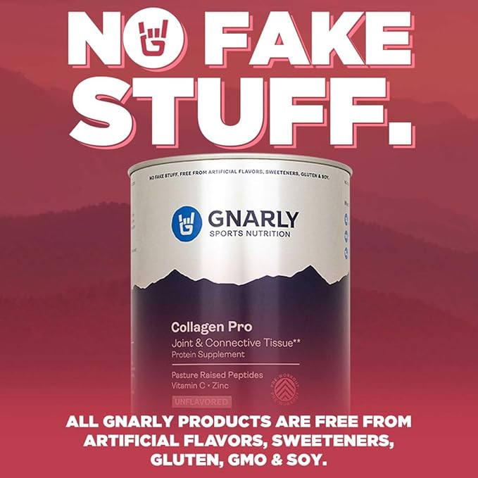 Gnarly Nutrition Creatine Powder Unflavored (16.05oz) and Gnarly Collagen Pro Unflavored (15.87oz)