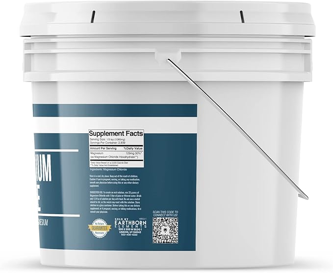 Earthborn Elements Magnesium Chloride (1 Gallon) Dietary Supplement Great Source of Elemental Magnesium