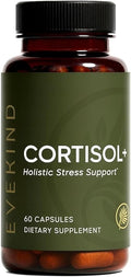 EVEKIND Cortisol Supplement for Women | Stress Support for Mood Energy &amp Hormone Balance | Calm Focus &amp Daily Reset | Adaptogen Blend with KSM-66® Ashwagandha Rhodiola L-Theanine | 60 Caps