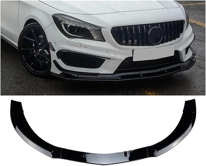 DYXN Front Bumper Fixed Front Lip Chin Spoiler Splitter Compatible for CLA Class C117 CLA200 260 CLA45 AMG 2013-2015(Carbon fiber appearance)