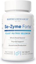 Biotics Research Se-Zyme Forte™– Whole Food Selenium Source Thyroid Gland Function DNA Production Cognitive Health Potent Antioxidant 100 Tablets