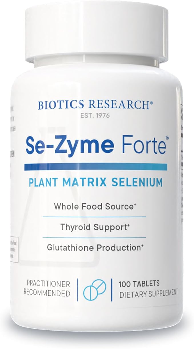Biotics Research Se-Zyme Forte™– Whole Food Selenium Source Thyroid Gland Function DNA Production Cognitive Health Potent Antioxidant 100 Tablets