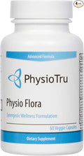 Physio Flora Curcumin Piperine Probiotics and Prebiotics for Gut 60 Veggie Capsules (4 Pack)