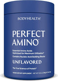 BodyHealth PerfectAmino - BCAA and EAA Powder for Pre and Post Workout - Amino Acid Energy Drink for Men and Women to Support Lean Muscle and Recovery - Unflavored (Lightly Sweetened) - 60 Servings