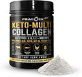 Keto Multi Collagen Peptides 16.2 oz - Bone Broth Protein Powder with 5 Types Hydrolyzed Collagen MCT Oil &amp Biotin for Skin Joints Hair &amp Nails Unflavored Collagen Powder
