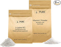 PURE ORIGINAL INGREDIENTS Vitamin C and L-Lysine HCL Bundle Dietary Supplement Non-GMO