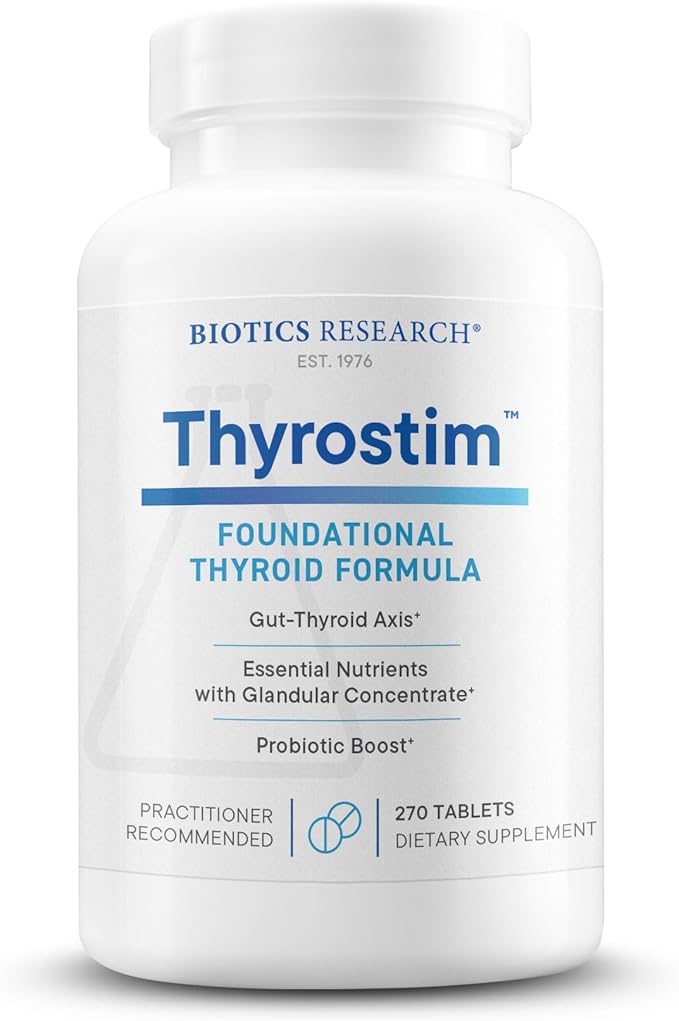 Biotics Research Thyrostim™–Endocrine &amp Thyroid Support for Women &amp Men–Supplement Balance Thyroid Hormones Supports Thyroid Gland Boost Metabolism Aid Digestion &amp Nervous System–270 Ta