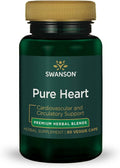 Swanson Pure Heart Cardiovascular Circulatory Health Antioxidant Resveratrol Blood Pressure Cholesterol Support Herbal Supplement 60 Veggie Capsules (Veg Caps) Vegan