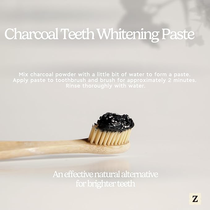 Zen Principle Activated Charcoal Powder only from USA Hardwood Trees. All Natural. Whitens Teeth Rejuvenates Skin and Hair Supports Better Digestion. Free Scoop Included. 12 oz.
