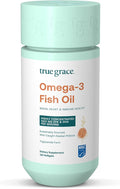 True Grace Omega-3 Fish Oil - 120 Softgels - 1400 mg EPA + DHA - Brain Heart Joint &amp Immune Health - Organic Gluten Free Soy Free
