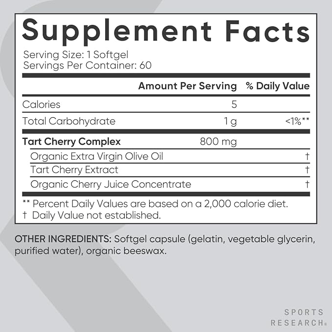 Sports Research Superfood Nutrients - Montmorency Tart Cherry Concentrate Cranberry Fruit Complex (with Pacran &amp Vitamins C &amp E) &amp Whole Fruit Blueberry Concentrate (from Organic Blueberr