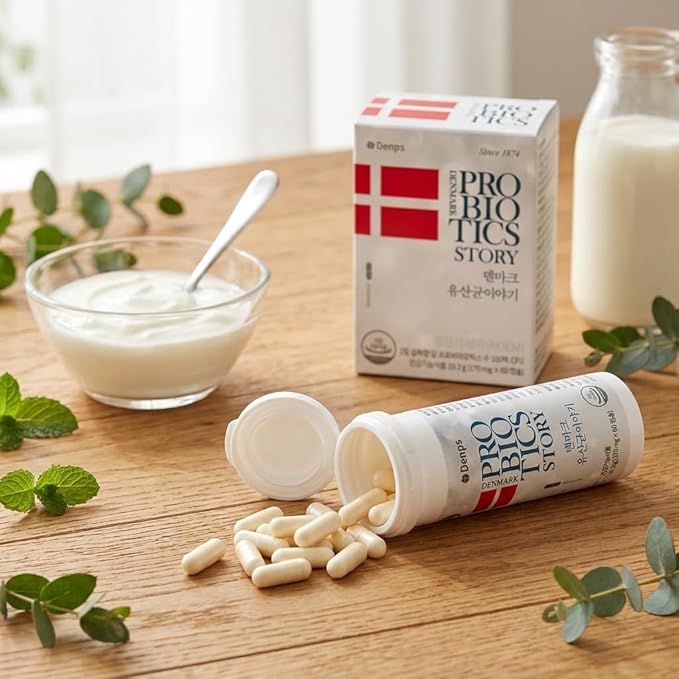Denmark Probiotic Story (60 Capsules) 10 Billion CFU Shelf-Stable Probiotic for Gut Health 덴마크 유산균이야기