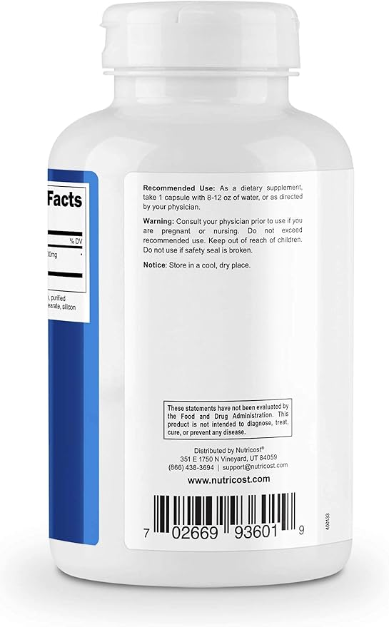 Nutricost Alpha Lipoic Acid 600mg 240 Caps &amp Acetyl L-Carnitine 500mg 180 Caps