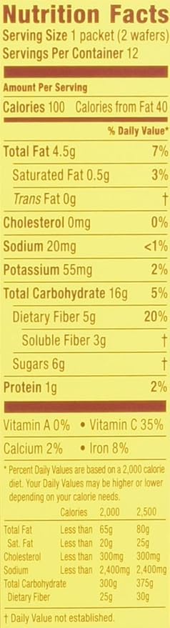 Metamucil Fiber Wafers Apple Crisp 24 Each (Pack of 6)
