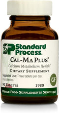 Standard Process Cal-Ma Plus - Calcium Support for Endocrine and Cellular Functions - Aids Healthy Bones Nerves &amp Muscle Function - Gluten-Free Non-Dairy &amp Non-Soy - 90 Tablets