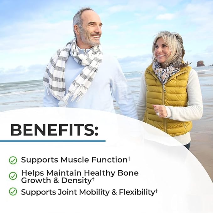 Bone Strength Mineral Supplement with Calcium and Magnesium (2 Month Supply) Plus Triple Strength Omega 3 Fish Oil Softgels (2 Month Supply)