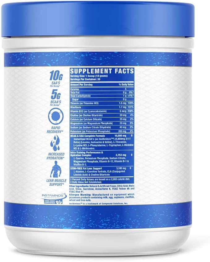 Ronnie Coleman Signature Series Amino-Tone EAAs Amino Acids Powder with BCAAs Hydration Essential Amino Acids Post Workout Muscle Recovery Cherry Limeade 30 Servings