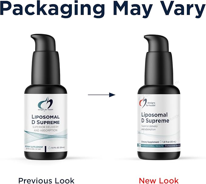 Designs for Health Liposomal D Supreme Vitamin D Liquid - 2500 IU Vitamin D3 + Vitamin K (K1 + K2) - Liposomes for Superior Absorption - Non-GMO Supplement (100 Servings / 1.7oz)