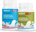 Milkaid Chewable Tablets &amp Max Capsules Bundle | Lactase Enzyme for Lactose Intolerance | Fast Acting Dairy Digestive Supplement | 120 Chewable Tablets &amp 60 Capsules