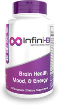 Nootropics Depot Infini-B Advanced B-Complex | Optimal Absorption &amp Bio-Availability | Enhanced Cognitive &amp Metabolic Support | 60 Capsules