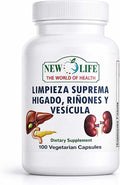 New Life Limpieza Suprema Hígado Riñones y Vesicula Healthy Liver Supplement Dandelion Root Milk Thistle Extract 100 Capsules